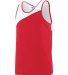 Augusta Sportswear 352 Unisex Accelerate Track & F in Red/ white side view
