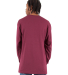 Shaka Wear SHALS Adult Active Long-Sleeve T-Shirt in Burgundy back view