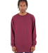 Shaka Wear SHALS Adult Active Long-Sleeve T-Shirt in Burgundy front view