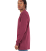 Shaka Wear SHALS Adult Active Long-Sleeve T-Shirt in Burgundy side view