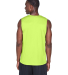 Team 365 TT11M Men's Zone Performance Muscle T-Shi in Safety yellow back view