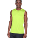 Team 365 TT11M Men's Zone Performance Muscle T-Shi in Safety yellow front view