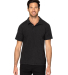 Threadfast Apparel 382PL Unisex Impact Polo in Black heather front view