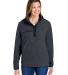 DRI DUCK 9341 Ladies' Sierra Melange Heather Fleec in Charcoal/ black front view