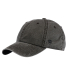 J America TW5537 Ripper Washed Cotton Ripstop Hat in Black front view