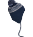 J America 5007JA Backcountry Knit Pom Hat in Navy side view