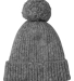 J America 5009JA Swap-a-Pom Knit Hat in Charcoal heather back view