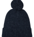 J America 5009JA Swap-a-Pom Knit Hat in Navy back view