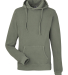 J America 8730 Unisex Pigment Dyed Fleece Hooded S in Spruce front view