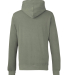 J America 8730 Unisex Pigment Dyed Fleece Hooded S in Spruce back view