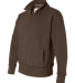 J America 8984 Unisex Vintage Solid Fleece Jacket in Brown side view