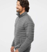 J America 8895 Men's Horizon Quarter-Snap Pullover in Charcoal heather side view