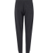 J America 8854 Unisex Triblend Fleece Jogger in Black solid back view