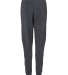 J America 8854 Unisex Triblend Fleece Jogger in Black triblend back view