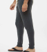 J America 8854 Unisex Triblend Fleece Jogger in Black triblend side view