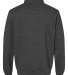 J America 8717 Unisex Heavyweight Quarter-Zip Swea in Charcoal heather back view