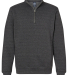 J America 8717 Unisex Heavyweight Quarter-Zip Swea in Charcoal heather front view