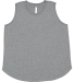 LA T 3892 Ladies' Curvy Relaxed Tank in Graphite heather front view