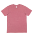 LA T 6902 Adult Vintage Wash T-Shirt in Washed rouge front view