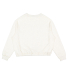 LA T 3528 Ladies' Boxy Cropped Fleece Sweatshirt in Natural heather back view