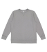 LA T 6935 Adult Vintage Wash Fleece Sweatshirt in Washed gray front view