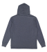 LA T 6936 Adult Vintage Wash Fleece Hooded Sweatsh in Washed navy back view