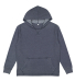 LA T 6936 Adult Vintage Wash Fleece Hooded Sweatsh in Washed navy front view