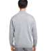 Harriton M421 Unisex Pilbloc™ Quarter-Zip Sweate in Grey heather back view