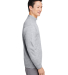 Harriton M421 Unisex Pilbloc™ Quarter-Zip Sweate in Grey heather side view