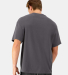 Hanes 5180R Unisex Retro Beefy T-Shirt in Smoke gray back view