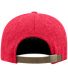 J America 5515 Adult Natural Cap in Red back view