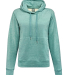 J America 8742 Ladies' Electric Fleece Hooded Swea in Electric jade front view