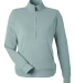 J America 8762 Ladies' Element Fleece Quarter-Zip in Peacock front view