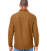 Harriton M72 Unisex Flex Twill Overshirt in Duck brown back view