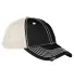 Adams Hats RM102 Adult Distressed Rambler Cap in Black/ khaki front view