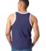 Alternative Apparel 5053 Keeper Vintage Jersey Rin in Navy/ white back view