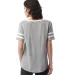 Alternative Apparel 5058BP Ladies' Varisty T-Shirt in Smoke grey/ wht back view