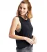 Alternative Apparel 3095 Women's Slinky Muscle Tan in Black side view
