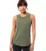 Alternative Apparel 3095 Women's Slinky Muscle Tan in Army green front view