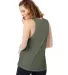Alternative Apparel 3095 Women's Slinky Muscle Tan in Army green back view