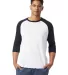 Alternative Apparel 5127 Keeper Vintage Jersey Bas in White/ black front view