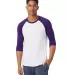 Alternative Apparel 5127 Keeper Vintage Jersey Bas in White/ dp violet front view
