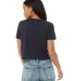 Bella + Canvas 8882 Women's Flowy Cropped Tee in Heather navy back view
