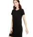US Blanks US401 Ladies' Cotton T-Shirt Dress in Black front view