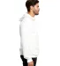 US Blanks US4412 Men's 100% Cotton Hooded Pullover in White side view