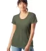 Alternative Apparel AA2620 Ladies Kimber T-Shirt in Army green front view