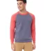 Alternative Apparel AA3202 Unisex Color Blocked Fl in E tr nv/ e t red front view