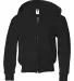 993B Jerzees Youth 8 oz. NuBlend® 50/50 Full-Zip  BLACK front view