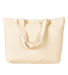 BAGedge BE102 Cotton Twill Horizontal Shopper in Natural front view