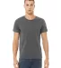 CANVAS 3001U Unisex USA Made T-Shirt in Asphalt front view